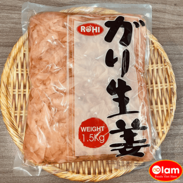 Gừng Hồng Ngâm / Pickled Young Ginger Root  Sushi Ginger Gari - 新 生姜 の 甘 酢 漬 け (ガ リ)