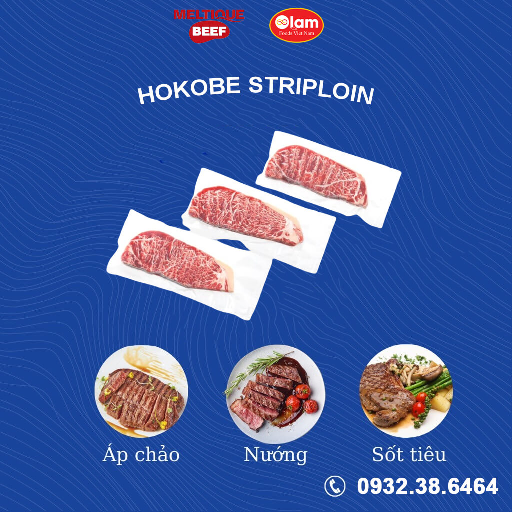 Hokubee Meltique Striploin Steak Cut